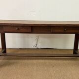 Wooden farmhouse table