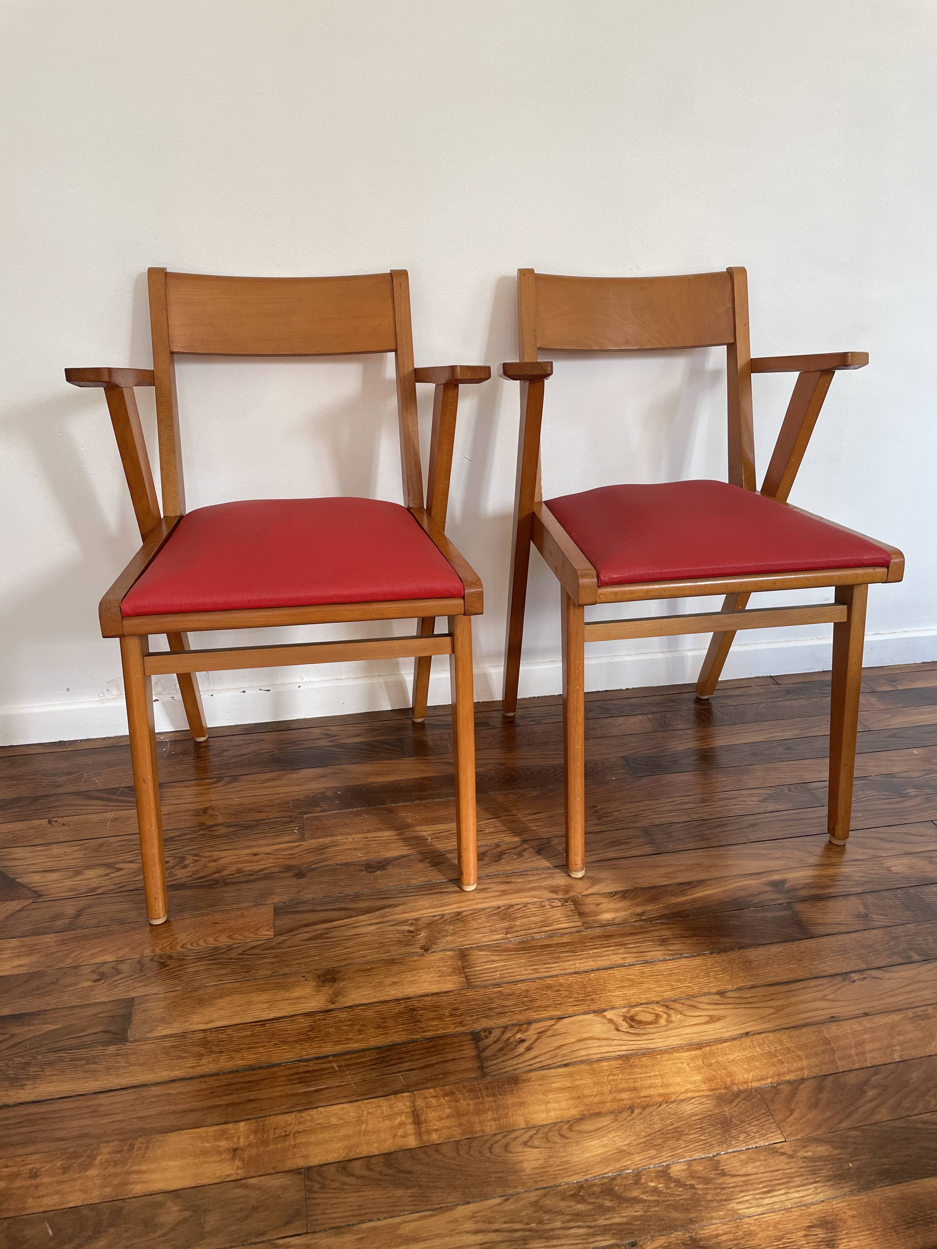 Set of 2 Vintage Armchairs