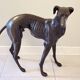 Monumental Bronze Statue of an Italian Greyhound / Whippet – Large Antique Sculpture Representing a Dog