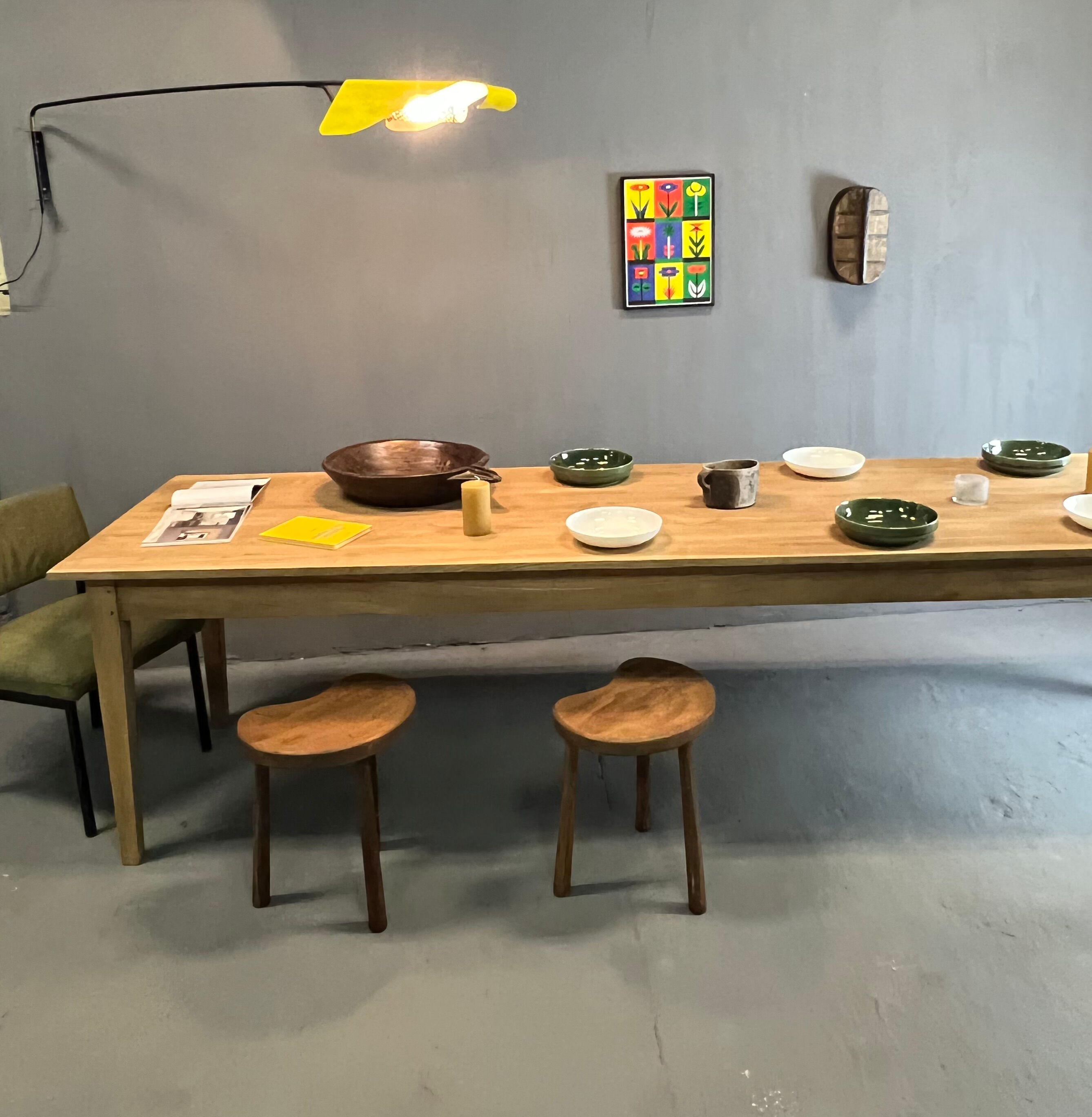 Farm table with tapered legs (300 cm x 90 cm)