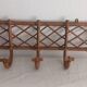 Vintage wall coat rack in rattan and bamboo – 1960s/70s