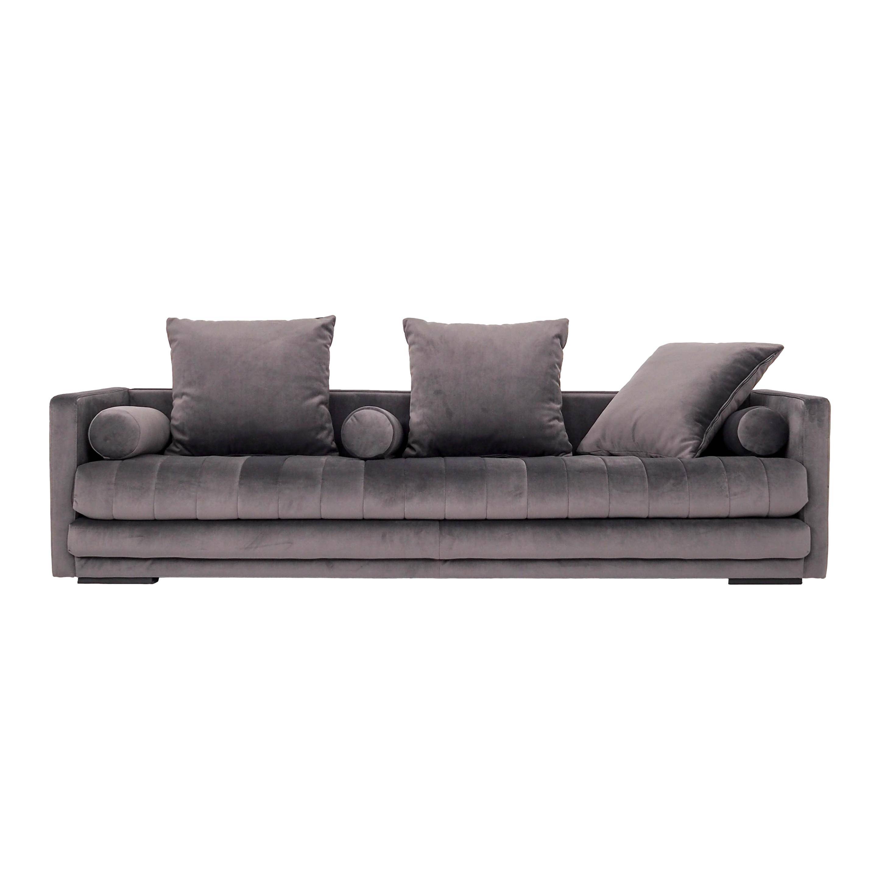 Sofa KOPENHAGA grey velour, Scandinavian design