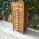 Multi-drawer antique oak craft furniture