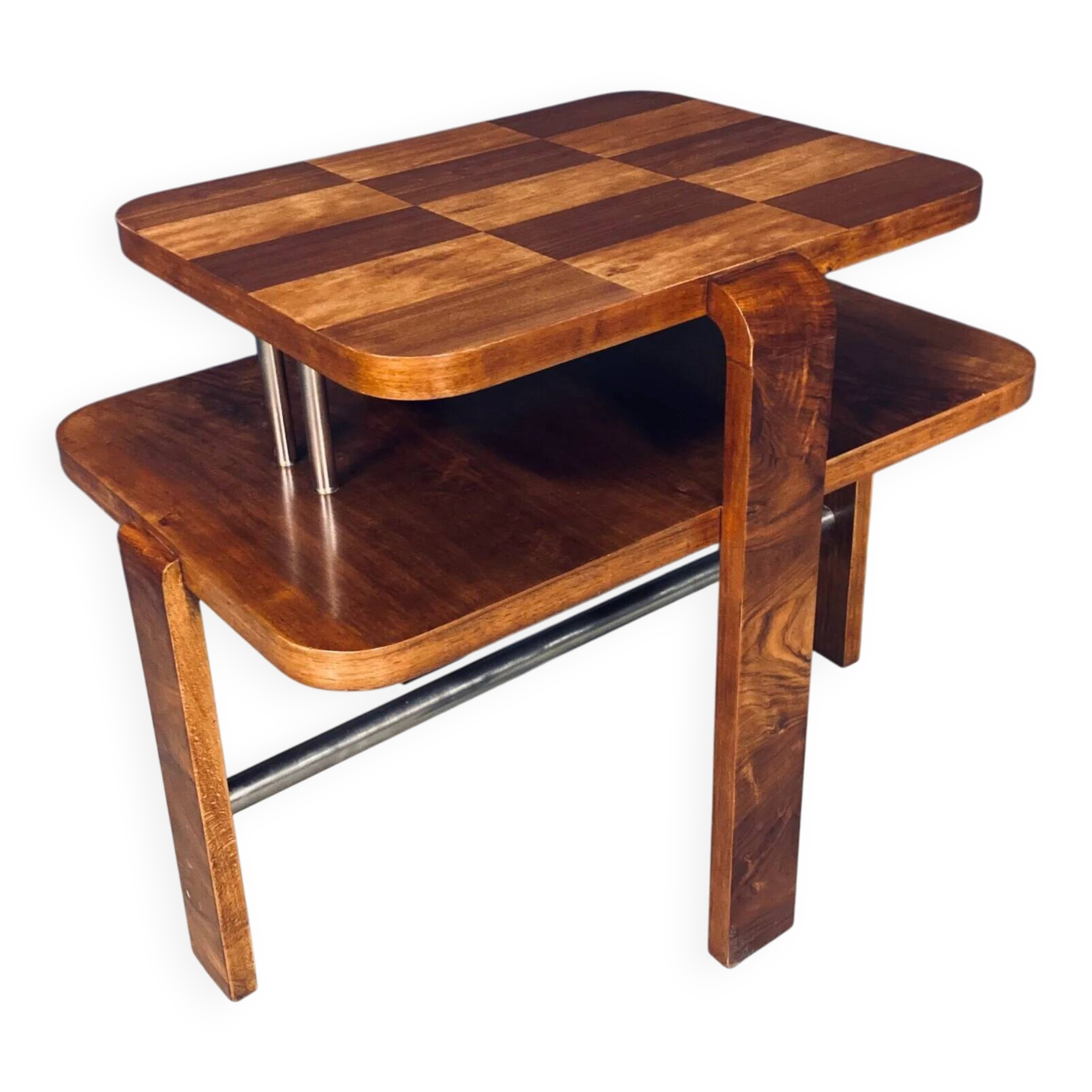Art deco side table in Paquebot style, French, 1930s