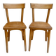 Paire de chaises de bistrot Baumann en bois clair