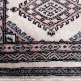 Tapis vintage fait main Boukhara – 39 x 42 cm – Design traditionnel