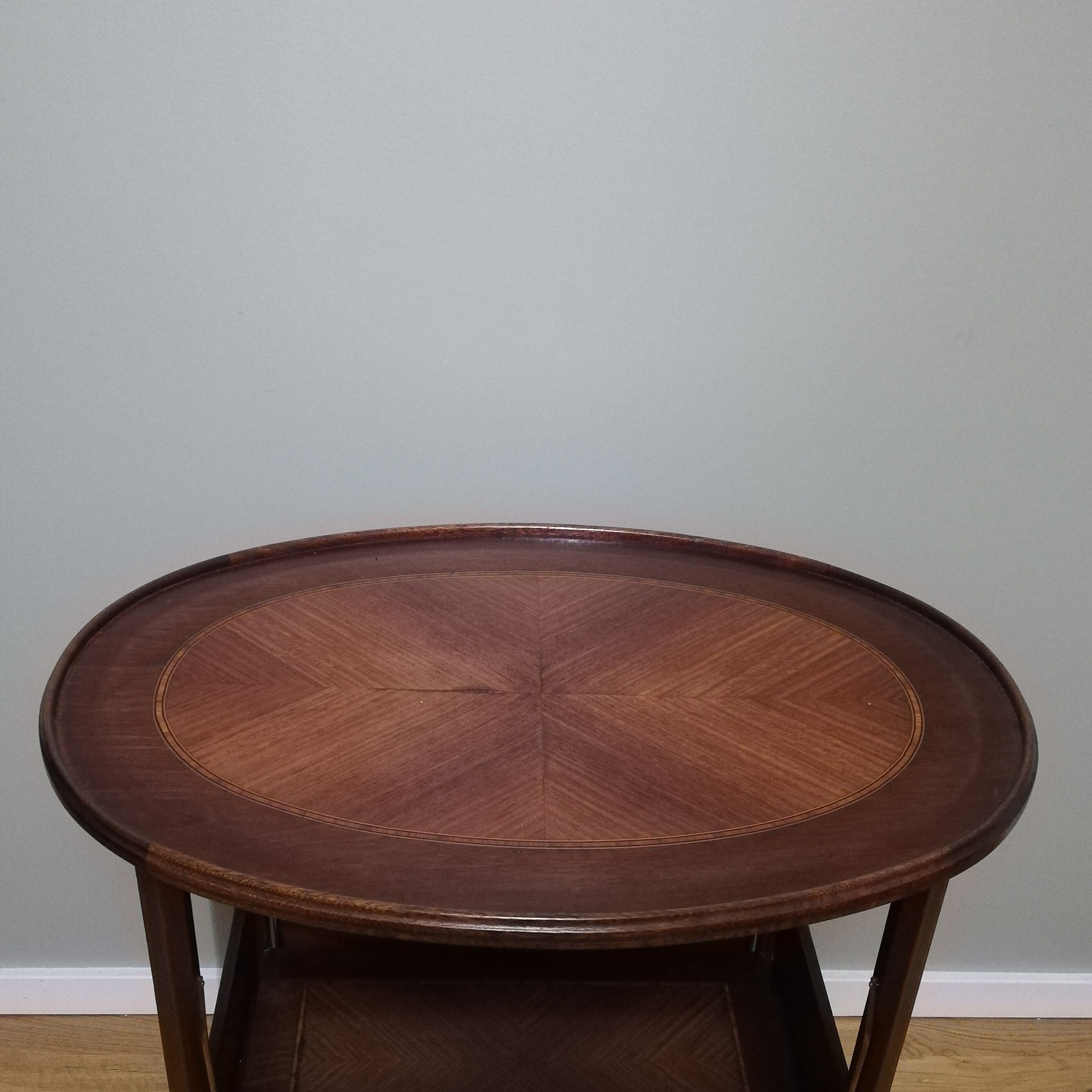 Art deco dessert in mahogany and marquetry