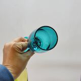 6 flûtes à champagne en verre multicolore rouge orange jaune vert bleu violet
