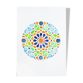 Original acuarela azulejo arabe. Arabic azulejo tile.
