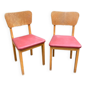 Lot 2 chaises années 50