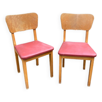 Lot 2 chaises années 50