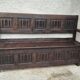 Gothic oak chest bench
