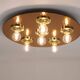 Fontana Arte Style Mirror in Gilded Bronze Glass Ceiling Light or Wall Sconce, Italy, 1970s