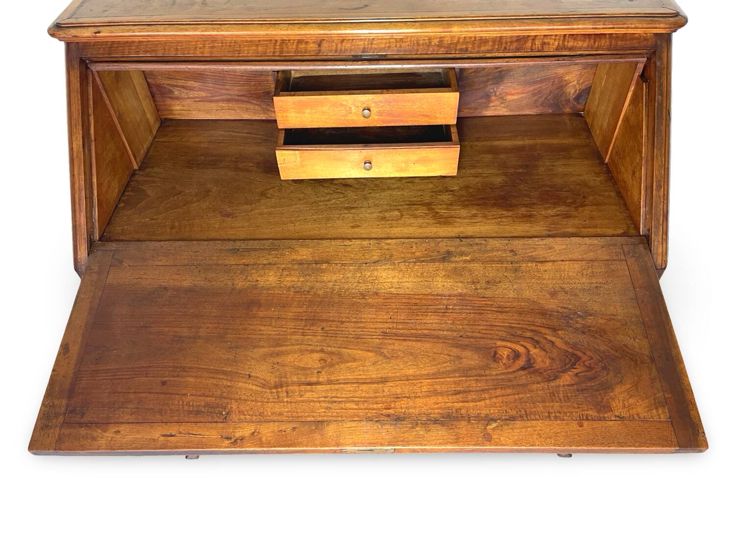 Antique Italian secrétaire in solid walnut, 1920s/1930s.