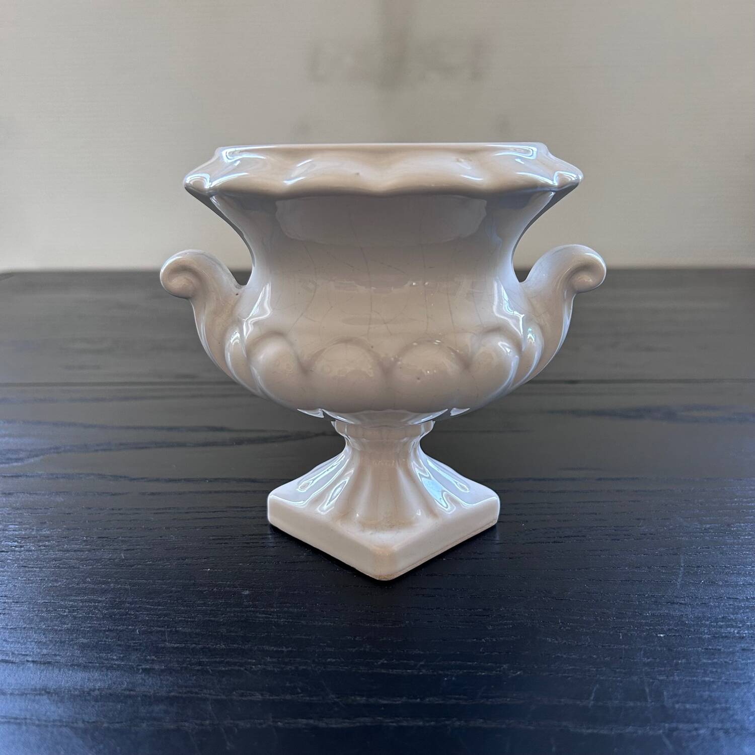 White Medici style vase