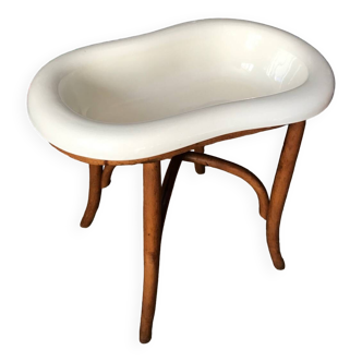 Ancien bidet bois courbé Longchamp