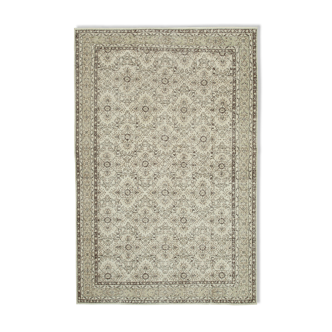 Tapis beige turc unique noué à la main 206 cm x 311 cm - 34133