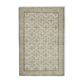 Hand-knotted unique turkish beige carpet 206 cm x 311 cm - 34133