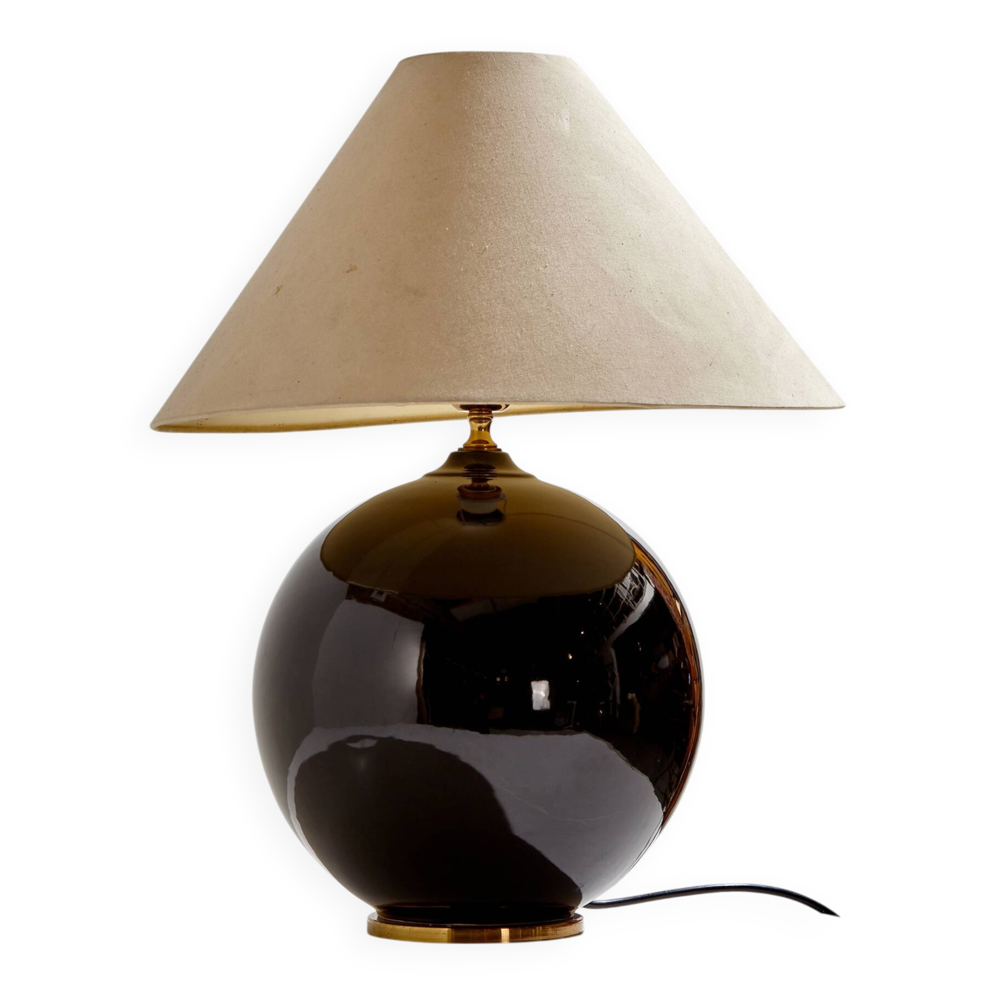 Lampe de table en verre