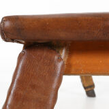 Industrial leather bench ca.1920