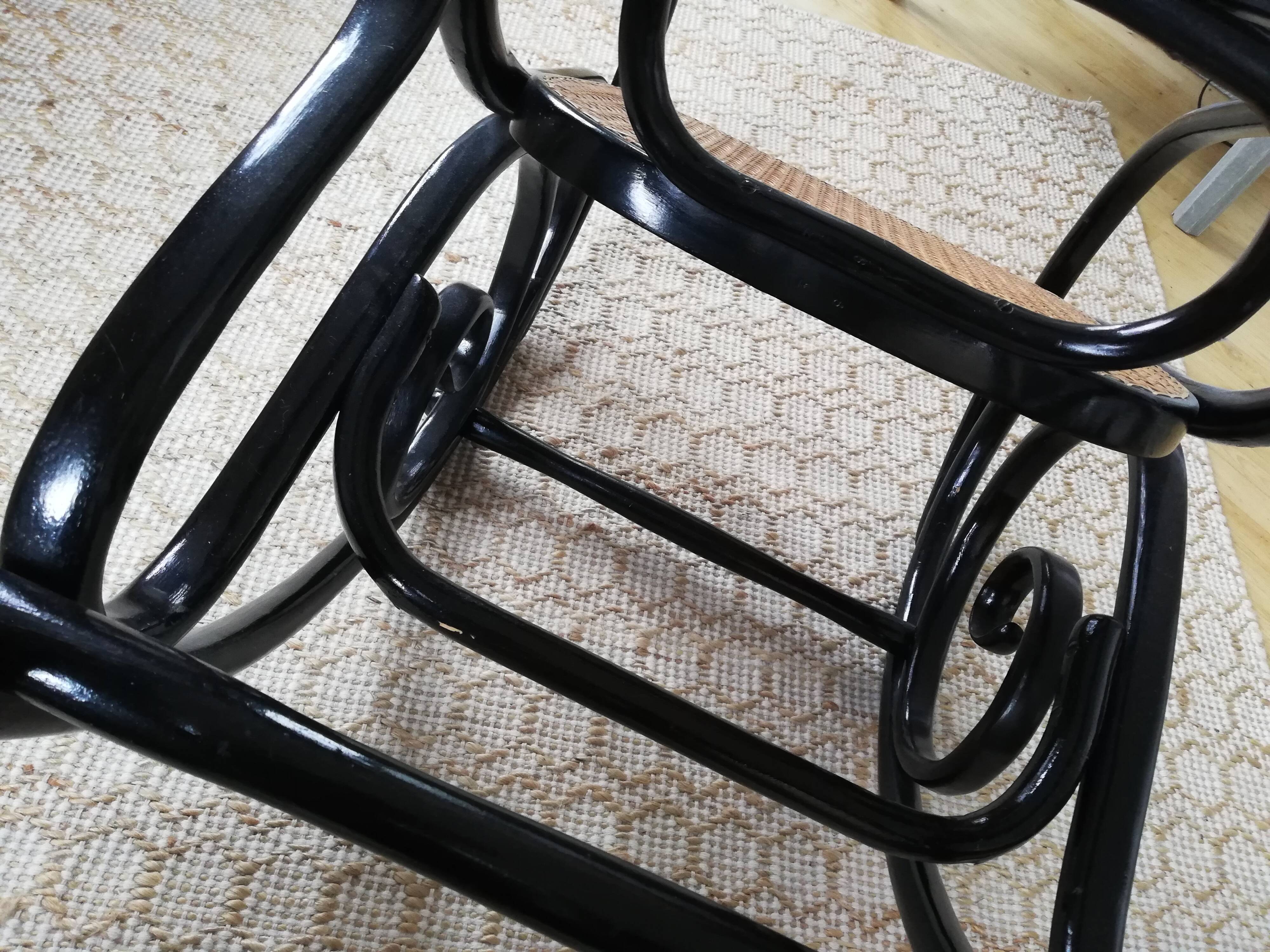 Rocking chair thonet noir