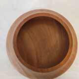 Empty turned wooden pocket