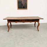 19th century walnut drapery table 2m1