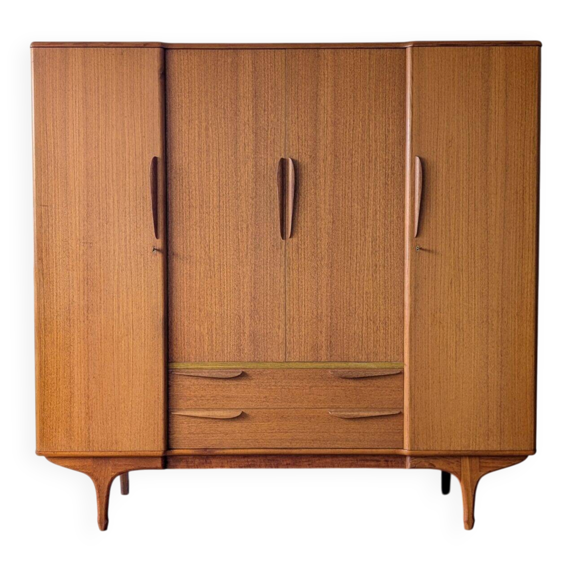 Teak wardrobe Tricoire & Vecchione 1960s