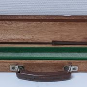 étui bois queue billard vintage
