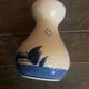 Antique DELFT Vase White Ceramic Blue Decor Vintage Mill #D573
