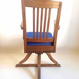 Fauteuil de barbier années 30 teck massif ancien