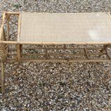 Rectangular coffee table door reviews in vintage rattan and wicker