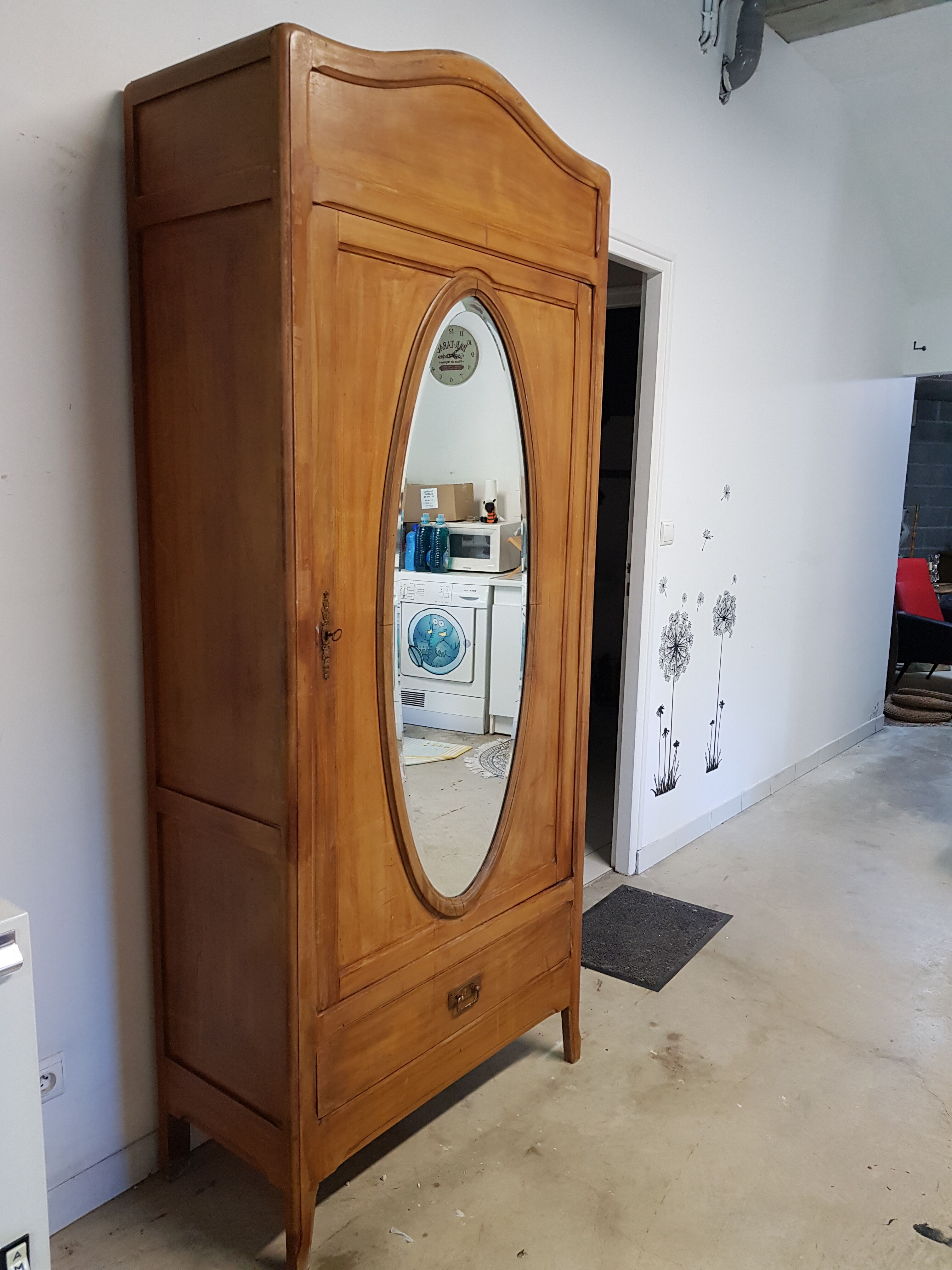 Parisian wardrobe with mirror