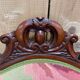 Napoleon III salon set 9 pieces solid mahogany rose fabric