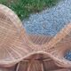 Fauteuil rotin et table basse rotin design des années 70