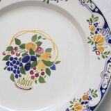 Set of 6 Boch dinner plates, Fructidor service, vintage