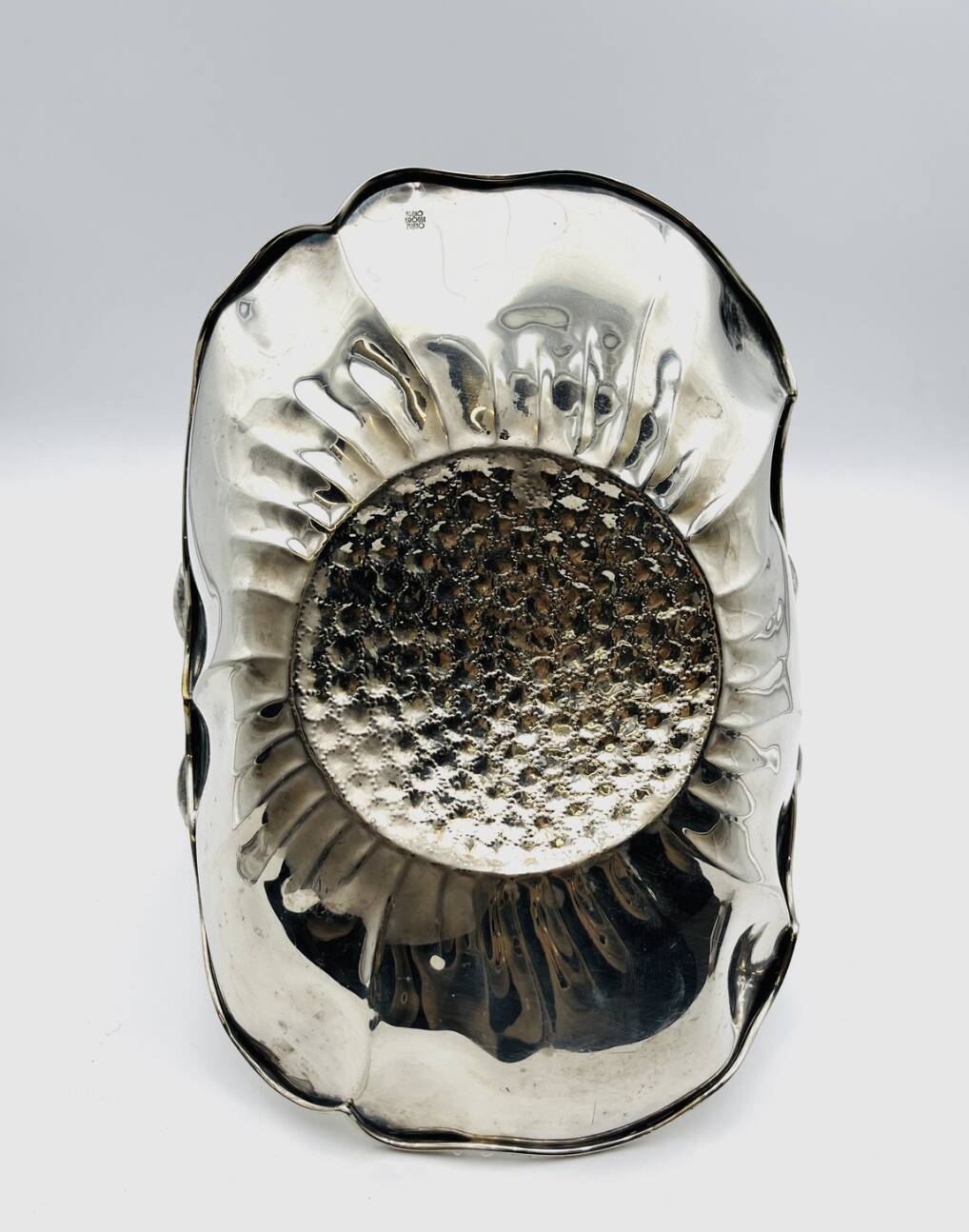 Egidio Broggi Milano silver-plated fruit bowl