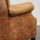 Cow leather wingback armchair with a beautiful timeless English look