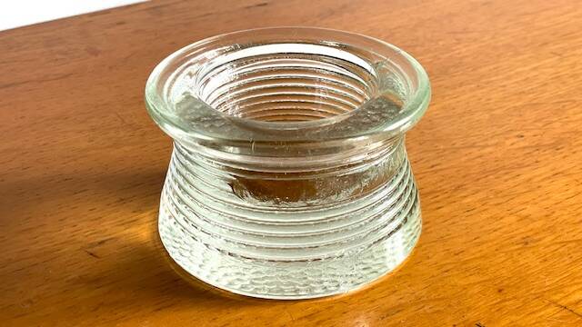 Vintage glass paperweight tray