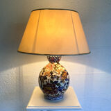 70's vintage Gien earthenware lamp