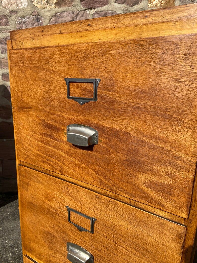 Furniture drawer binder with tambour cabinet France 1950