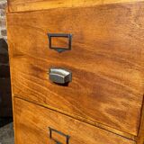 Meuble classeur à tiroirs tambour cabinet france 1950
