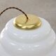 Mid-century italian brass and opaline cloud pendant lamp