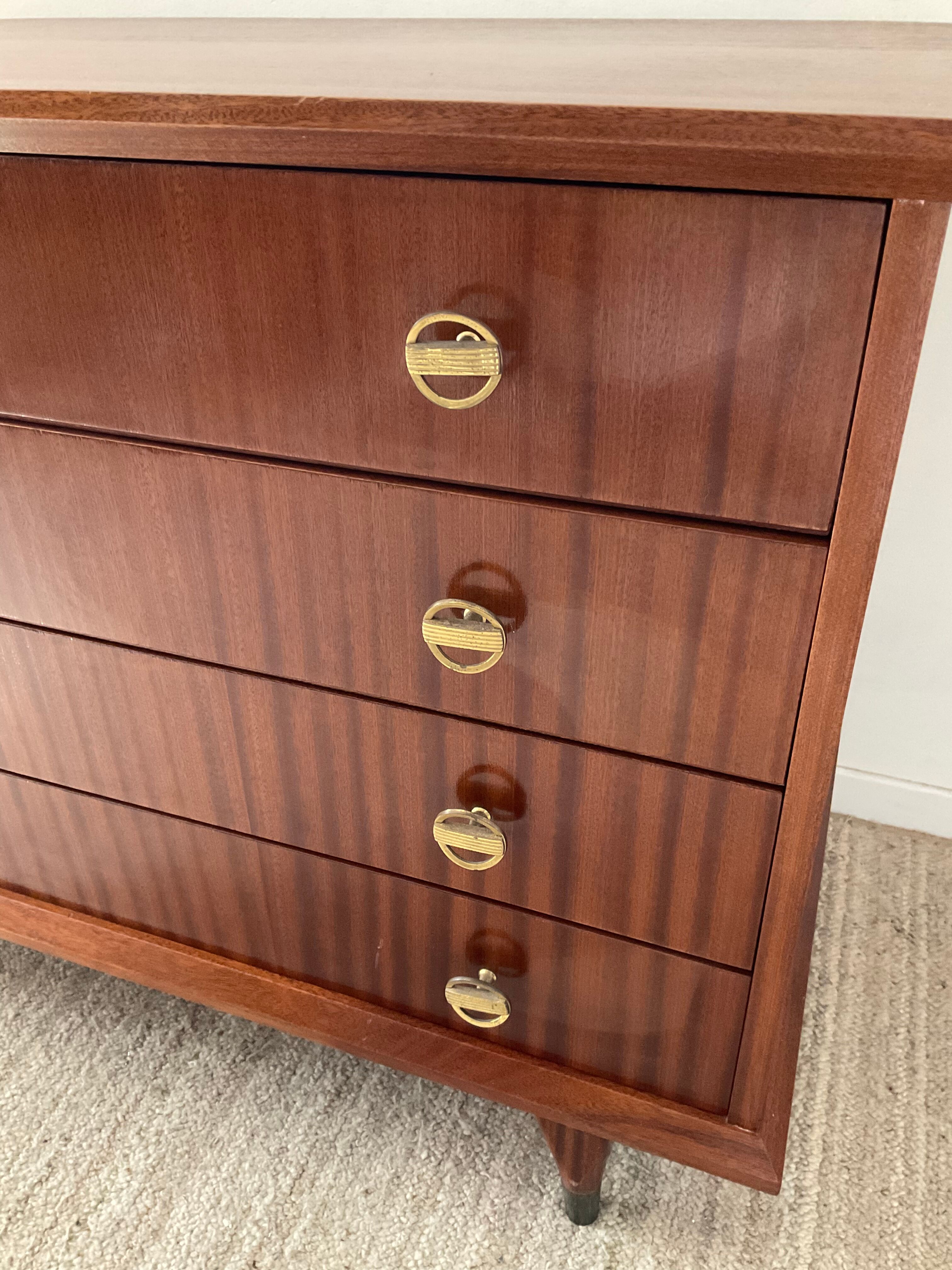 Vintage teak chest of drawers from the 50s and 60s