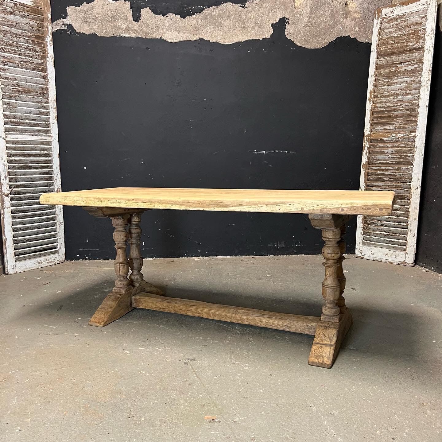 Old monastery table in solid oak