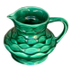 Carafe, pitcher in enamelled ceramic, slip, green, numbered 6183, vintage