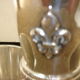3 silver cups, lily flower