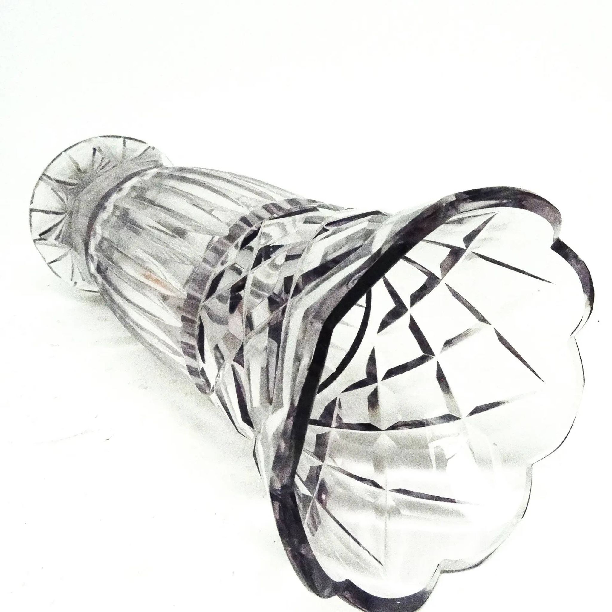 Vase postmoderne, cristal, Belgique, années 1960