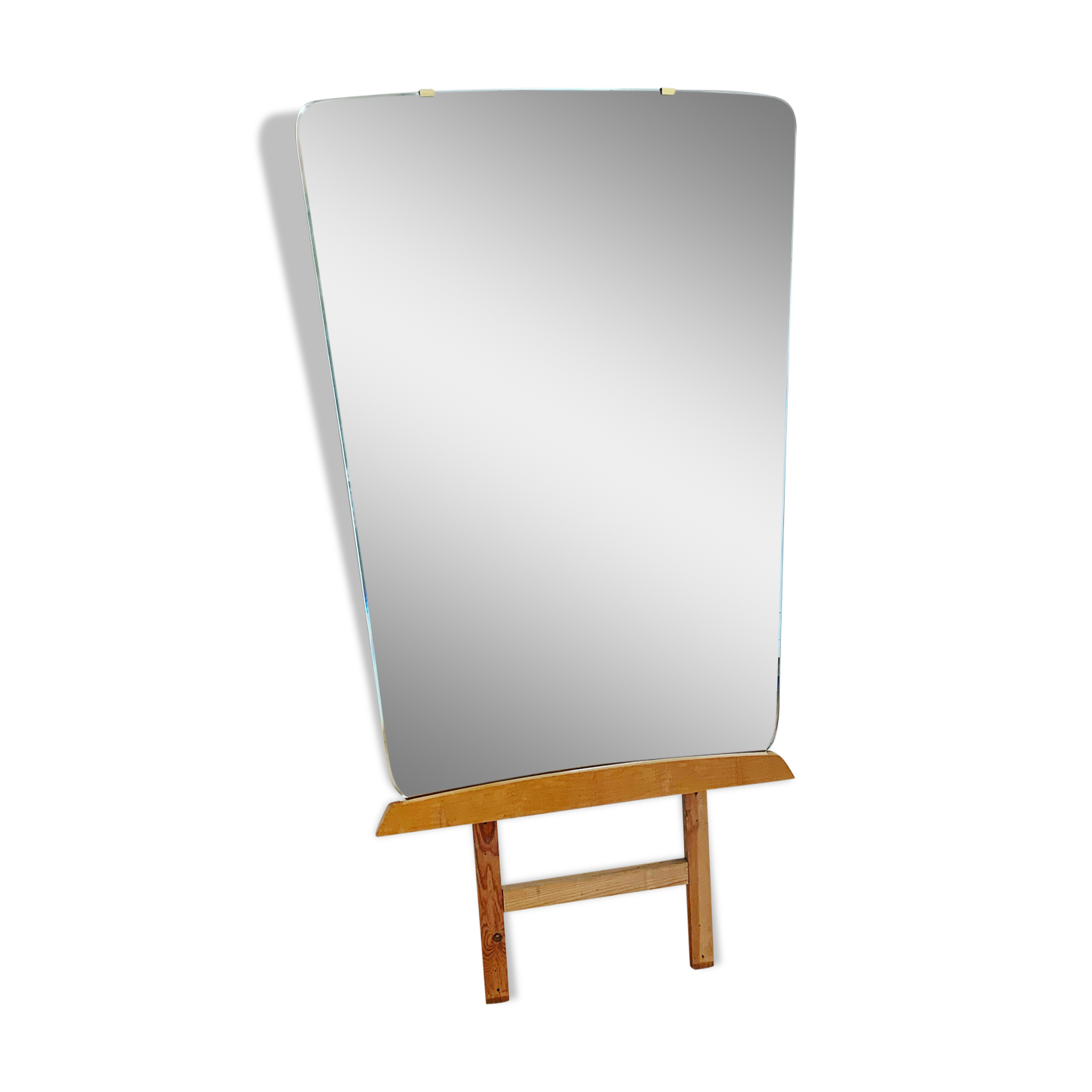 Vintage mirror on stand 50s - 137x70cm
