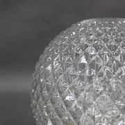 Pair of mid-century glass and wood table lamps, Czechoslovakia, 1970s